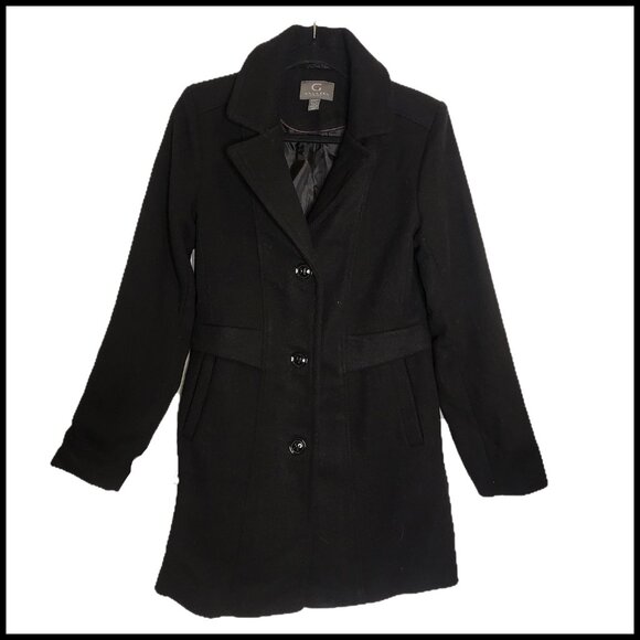 Gallery Wool-Blend Walker Coat NWT Black Small - Picture 1 of 16